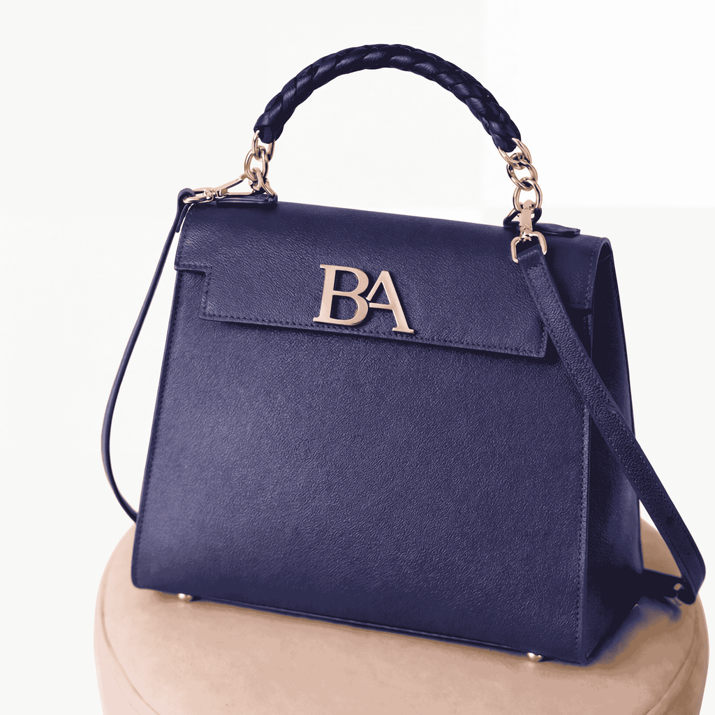 Navy Luxe Satchel